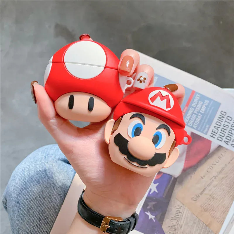 Étui AirPods Mario - Tête de Mario 3D