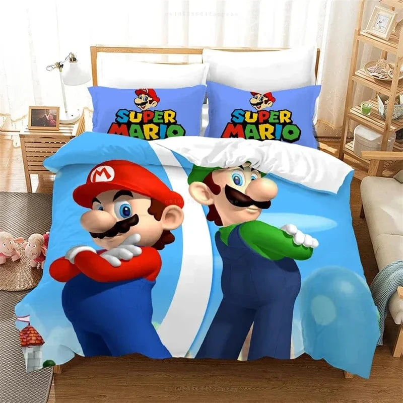 Housse de Couette Mario et Luigi - 2 Frères Iconiques de Nintendo