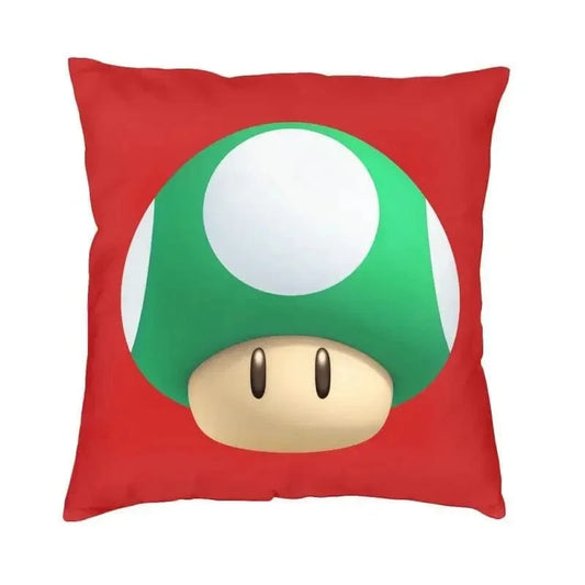Mario Cushion Cover - Green 1UP Mushroom