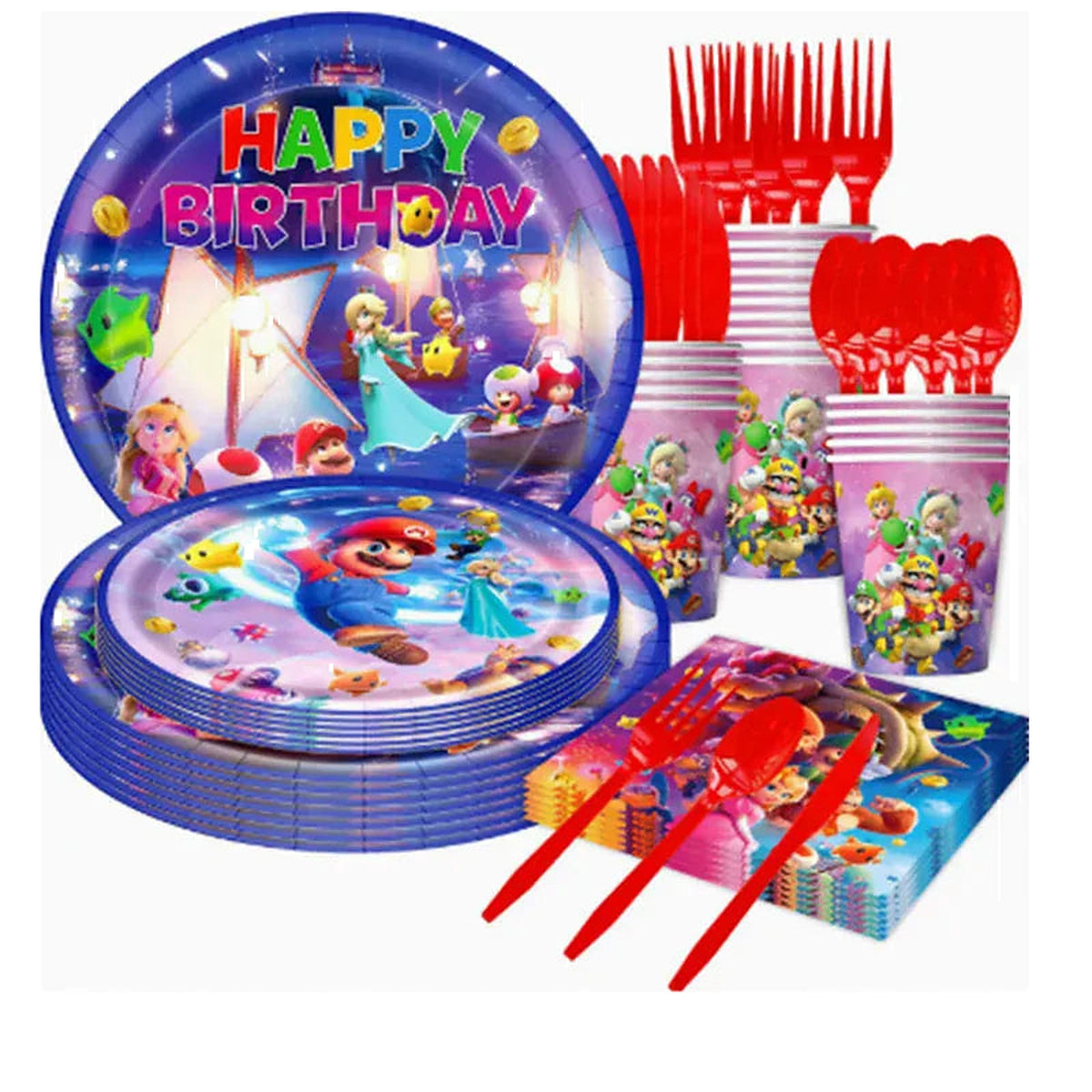 Kit Anniversaire Mario - 7 Pièces Modèle A