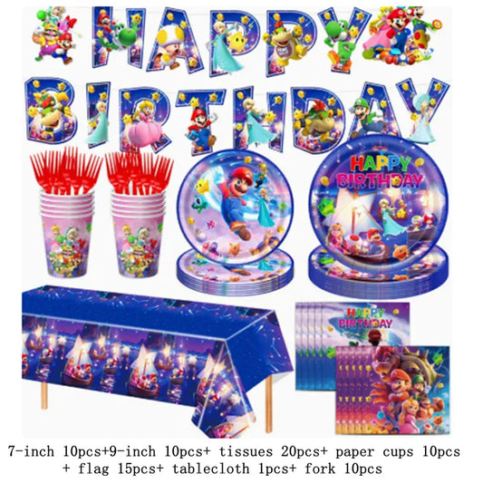 Kit Anniversaire Mario - 7 Pièces Modèle B