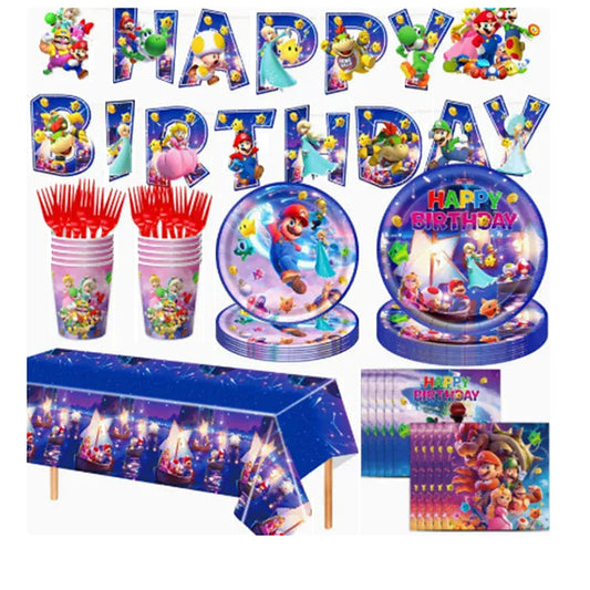 Kit Anniversaire Mario - 7 Pièces Modèle B