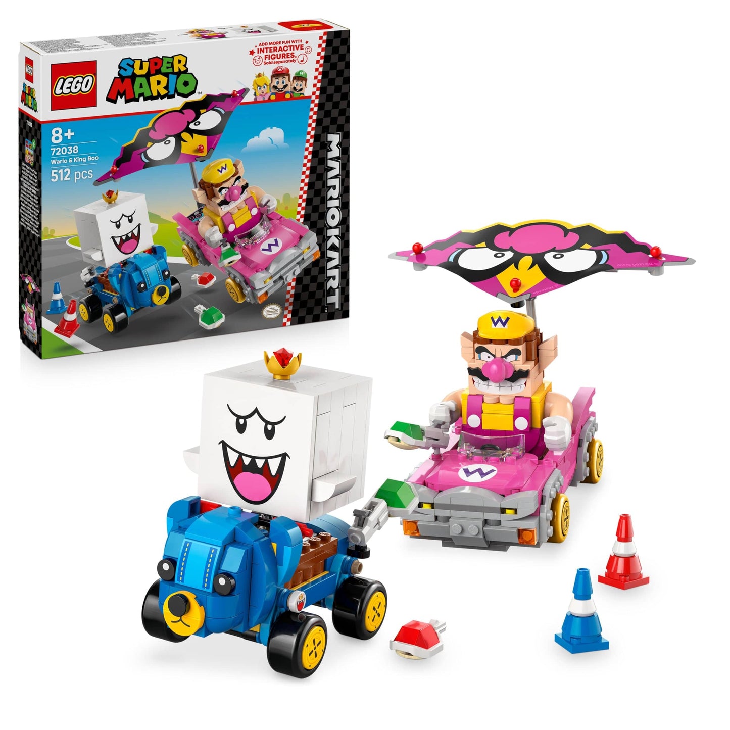 Lego Super Mario - Mario Kart Wario et Roi Boo