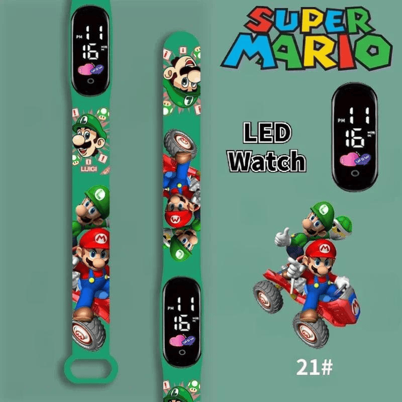 Montre Digitale Mario Kart - Mario et Luigi