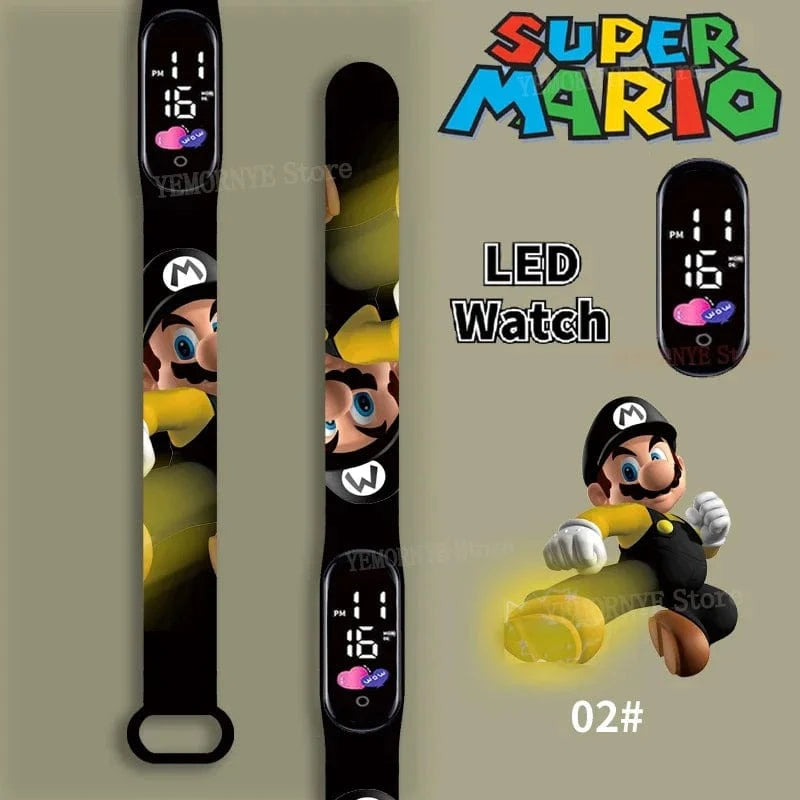 Montre Digitale Mario Vêtements Noirs
