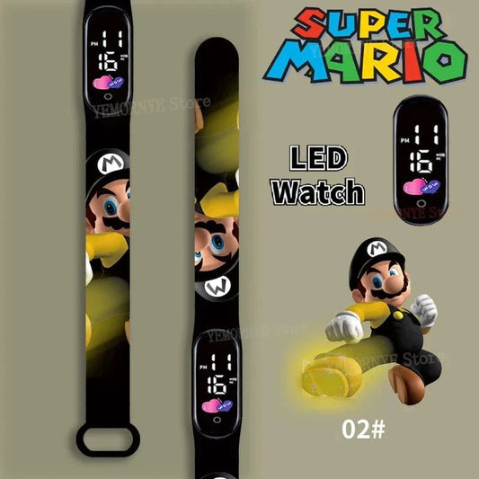 Montre Digitale Mario Vêtements Noirs