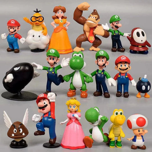 Pack de 18 Figurines Mario
