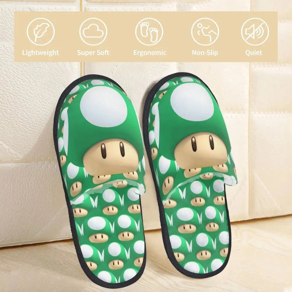 Pantoufle Mario - Champignon Vert "1-Up"