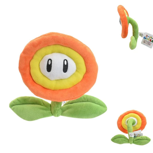 Peluche Mario - Fleur de Feu - 18cm