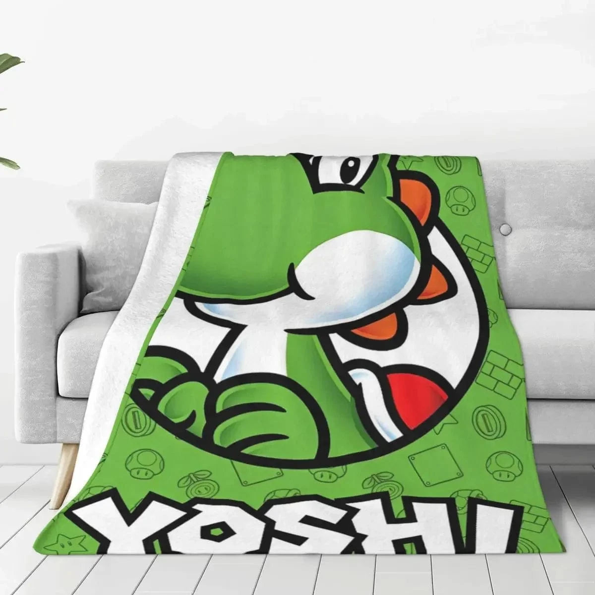 Plaid Dinosaure Vert Mario - Yoshi