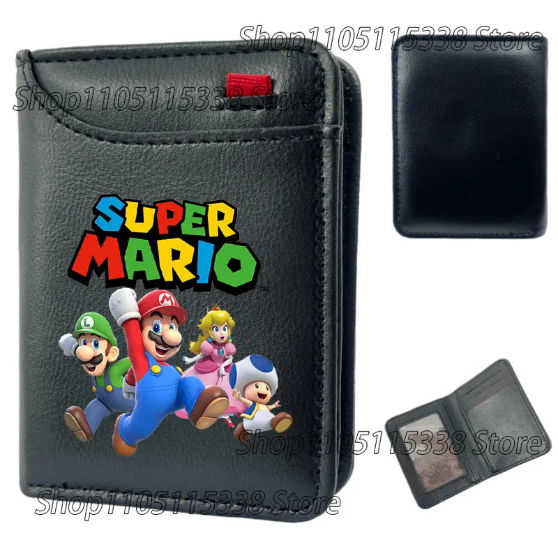 Portefeuille Super Mario - Luigi, Mario, Peach et Toad en Course Noir
