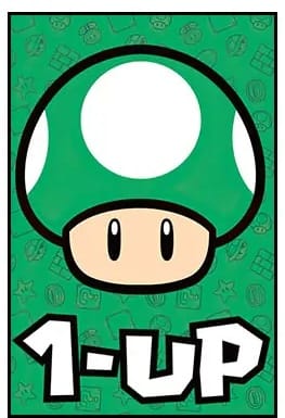 Poster Mario - Champignon 1-UP