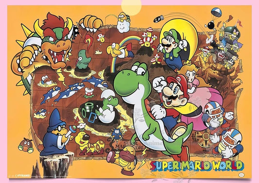 Poster Mario - Fresque Super Mario World