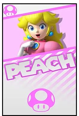 Poster Mario - Peach Carte de Collection