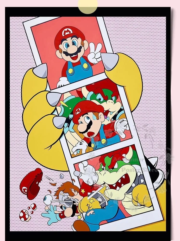 Poster Mario - Photomaton du Royaume Champignon