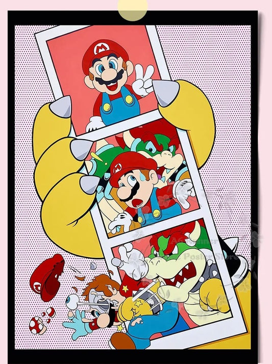 Poster Mario - Photomaton du Royaume Champignon