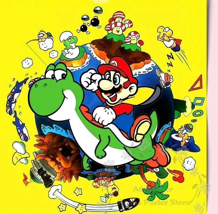 Poster Mario - Super Mario World Jaquette Japonaise