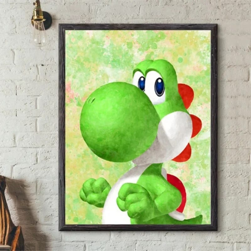 Poster Mario - Yoshi Aquarelle