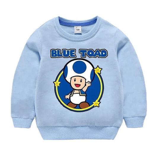 Mario Kids Sweater - Blue Toad - 2 colors