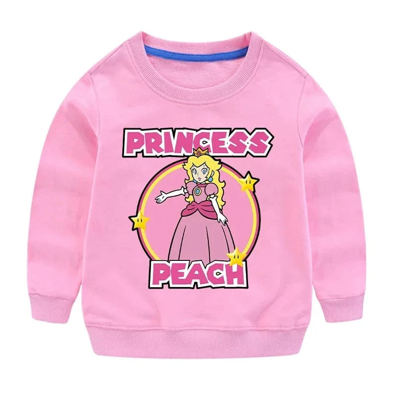 Kids' Pink Mario Sweater - Princess Peach