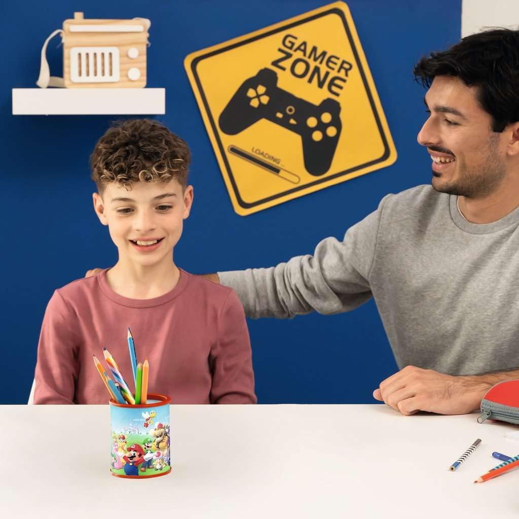 Puzzle Mario 3D - en Forme de Pot à Crayons