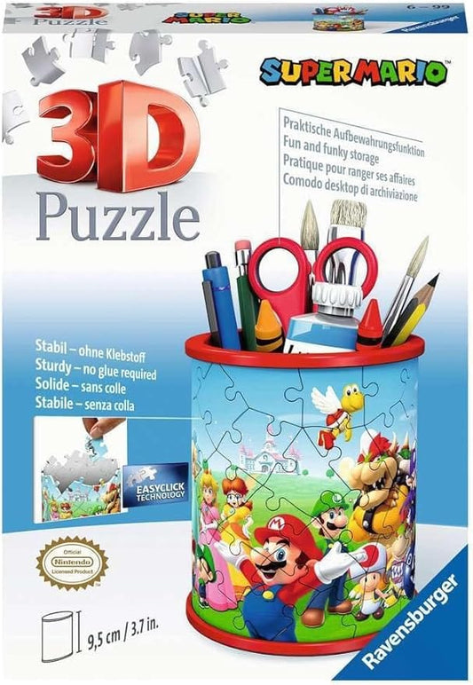 Puzzle Mario 3D - en Forme de Pot à Crayons
