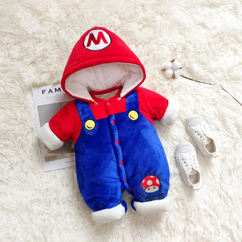 Pyjama Bébé Mario - Combinaison à Capuche