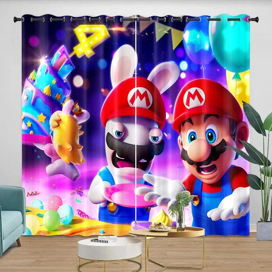 Rideau Mario et Lapin Crétin