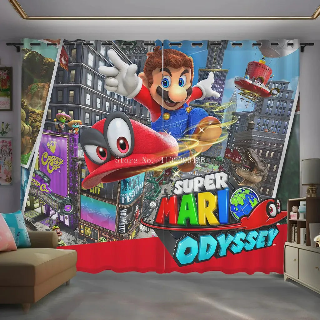 Rideau Mario Odyssey - Mario, Cappy et la Ville