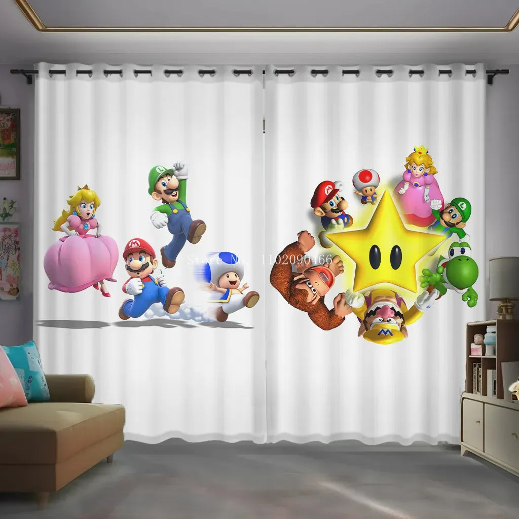 Rideau Mario - Peach, Luigi, Toad, Yoshi et la Super Étoile