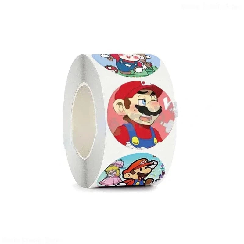 Rouleau de 500 Autocollants Mario
