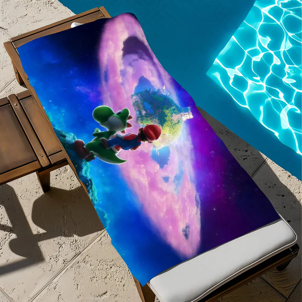 Serviette de Plage Mario - Luigi dans la Galaxie