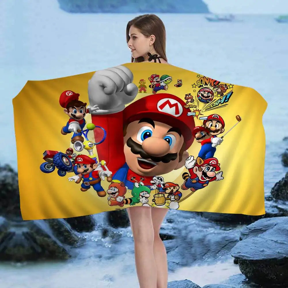 Serviette de Plage Mario - Bowser et Toute la Cour