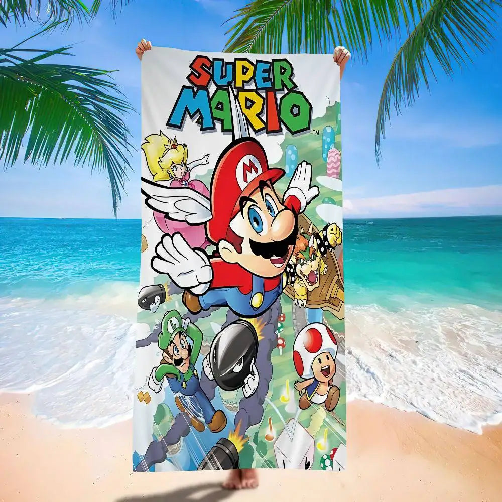 Serviette de Plage Mario - Mario Volant et le Bill Balle