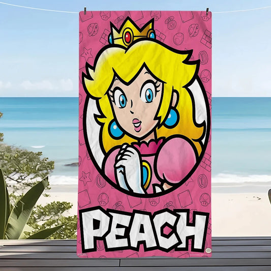 Carbotex Super Mario Luigi Toad Yoshi Peach Donkey Kong – Toalla de Playa – 100% algodón – Tamaño 70 x 140 cm Carbotex Super Mario Luigi Toad Yoshi Peach Donkey Kong – Toalla de Playa – 100% algodón – Tamaño 70 x 140 cm