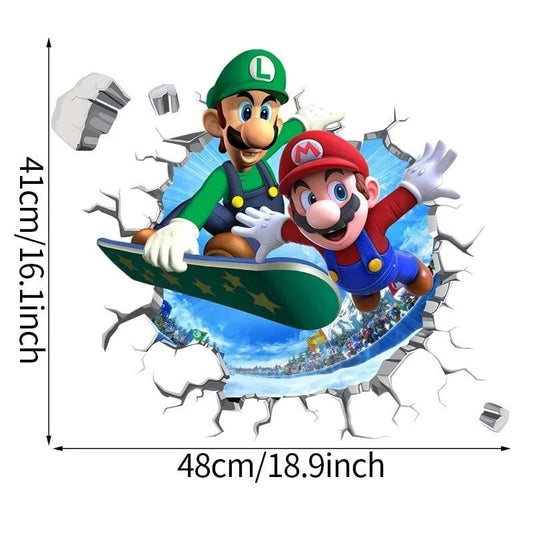 Sticker Mario et Luigi au Ski