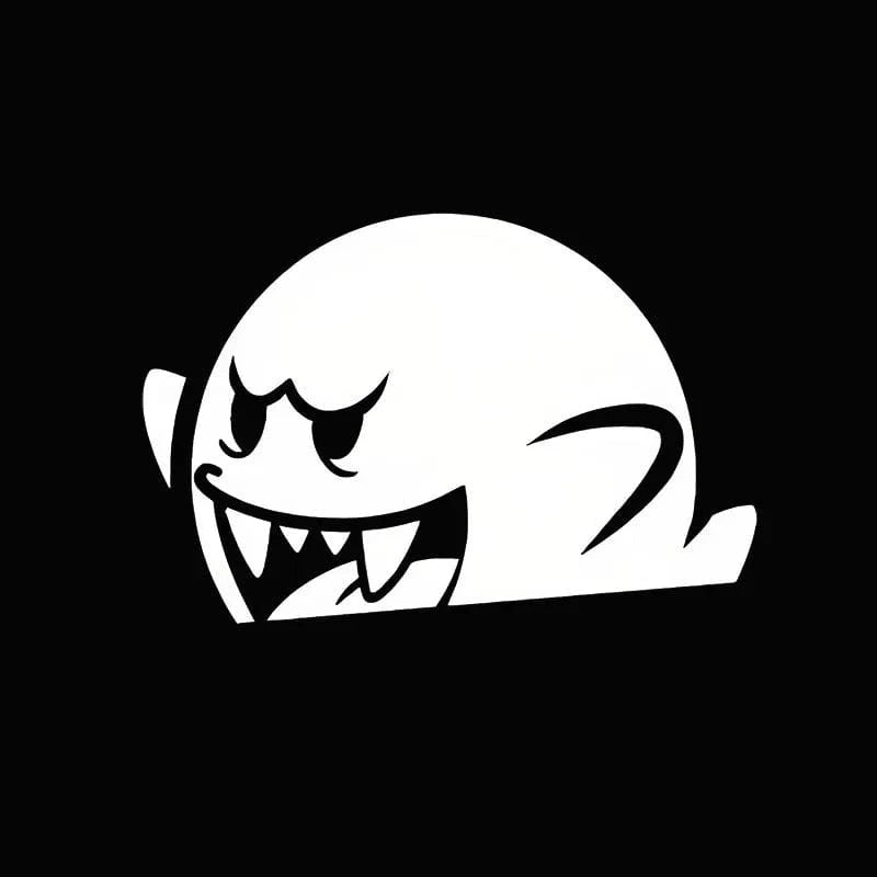 Sticker Mario pour Voiture - Fantôme Boo