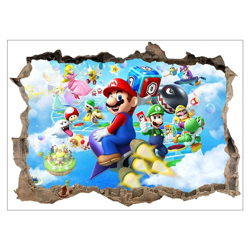 Sticker Mural Mario Party