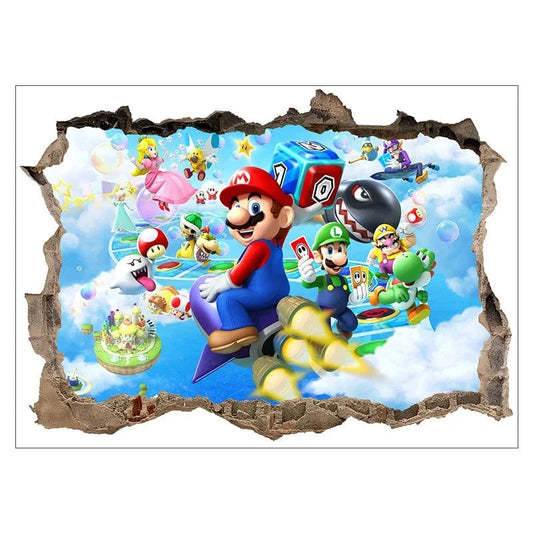 Sticker Mural Mario Party