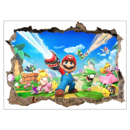 Sticker Mural Mario x The Lapins Crétins: Kingdom Battle