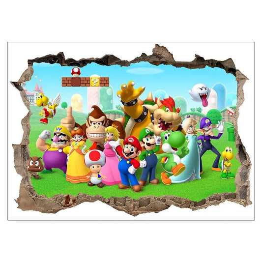 Sticker Mural Personnages Univers Mario