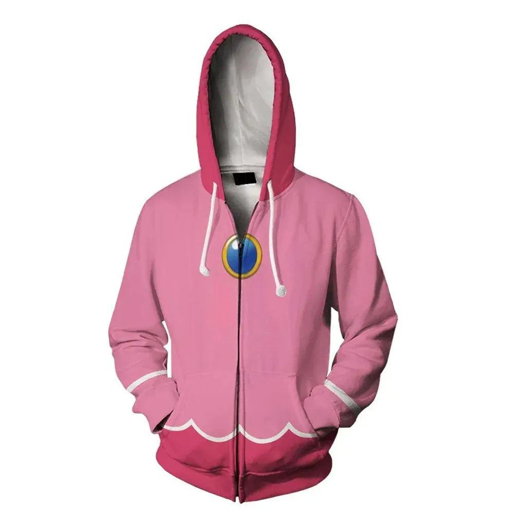 Sweat Zippé Cosplay Mario - Princesse Peach