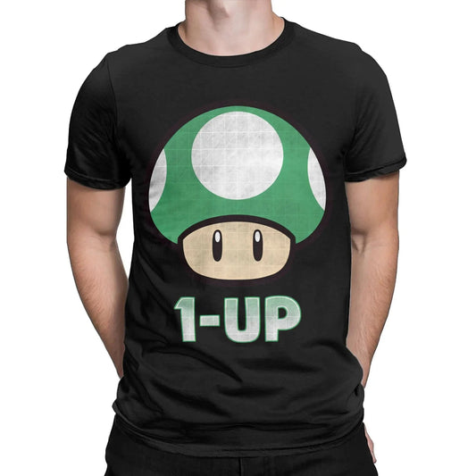 T-Shirt Mario - Champignon Vert "1-Up Mushroom"