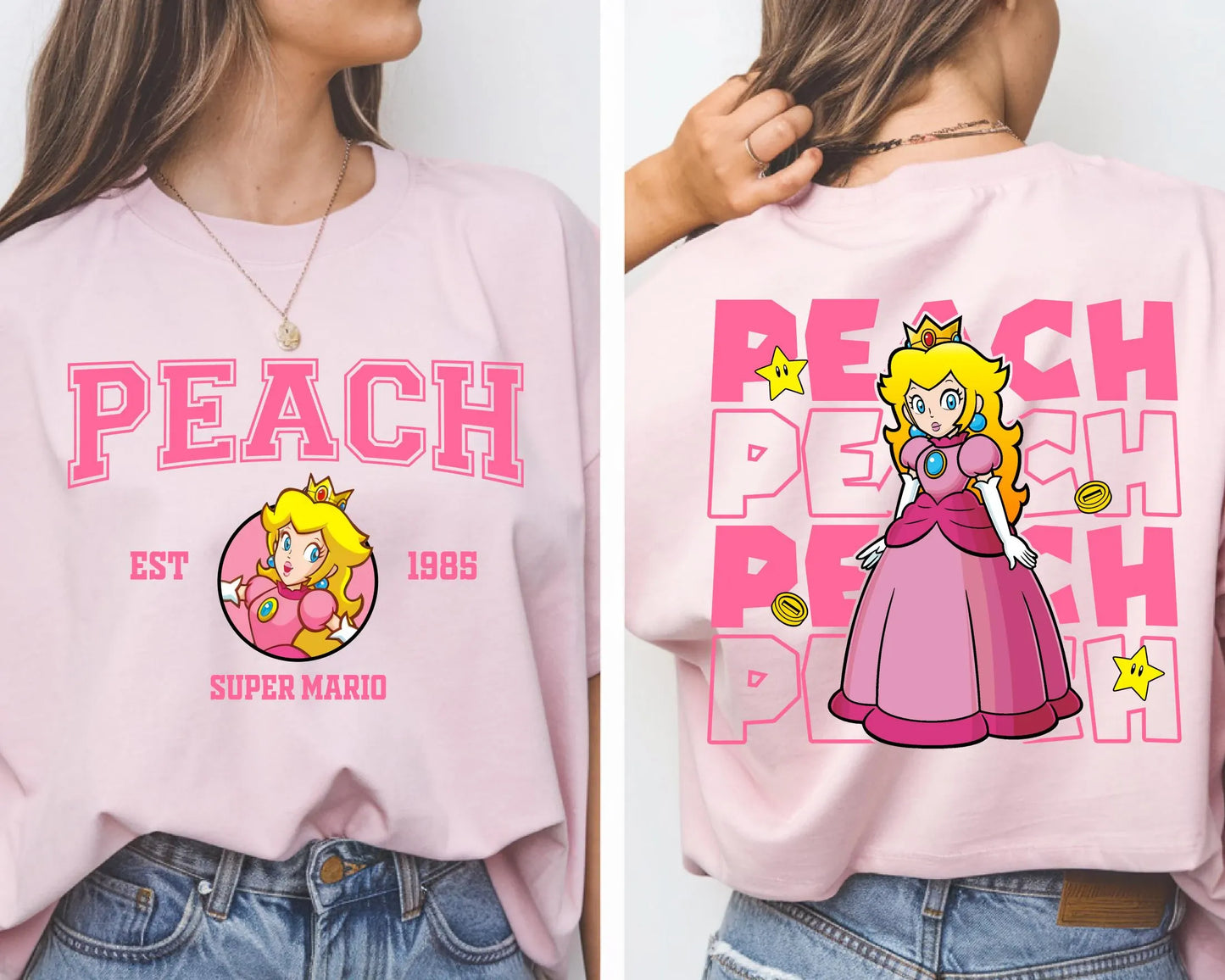 T-Shirt Mario - Princesse Peach "EST 1985"
