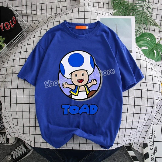 T-Shirt Mario - Toad Bleu