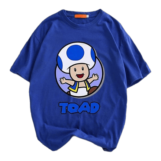 T-Shirt Mario - Toad Bleu